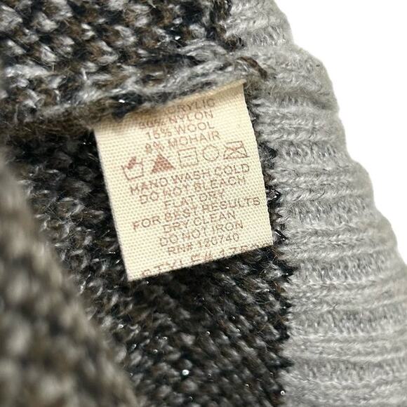 Cotton Patch Grey Green Camo Print Cardigan Sweater Medium - Picture 2 of 4